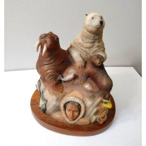 J H Boone Sculpture, Last Frontier, Limited Edition 1994 T Snyder 45/2500 Alaska